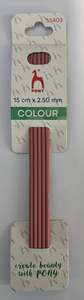 Socks: Pony Double Pointed Needles Annodised Colour 15cm 5 pack