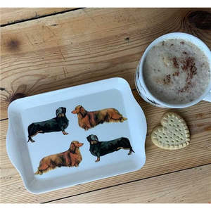 New: Alex Clark Debonair Dachshunds Tray