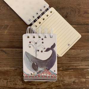 Alex Clark Whale Small Sprial Notebook