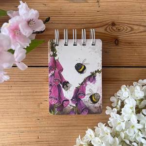 Alex Clark Bees & Foxglove Small Sprial Notebook