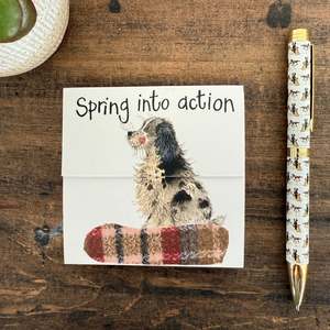 Alex Clark Spaniel Dog Mini Magnetic Notepad