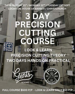Christchurch Look N Learn Precision Cutting Course: CHRISTCHURCH - Look n Learn & 3 Day Precision Cutting Class