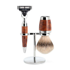 Shaving Set Nz: MUHLE Thuja Wood Mach3 Shaving Set
