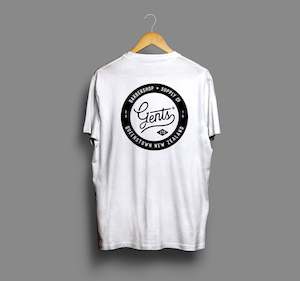Mens Accessories: Gents Barber Shop & Supply Co T-Shirt (White)