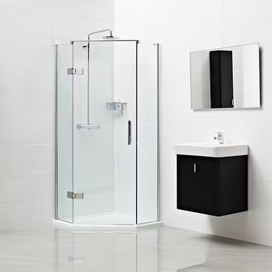 Products: Black 1000 1000 Frameless Shower