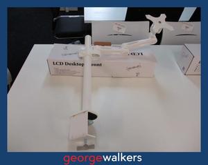 Office Accessories: AB016 - White Single Monitor Arm