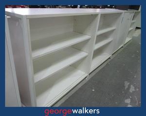 Bookcases: PR6016  White  Storage Bookcase