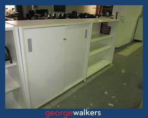 PR6017 White Storage Cupboard & Shelving
