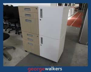 Cupboards 1: PR4976A - White Mobile Cupboard