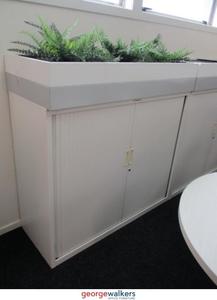 Cupboards 1: PR5757  White Precision Tambour with Planter