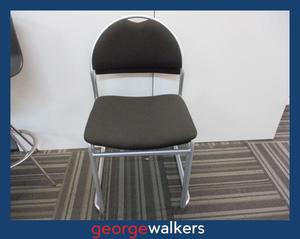 PR6328  Black  Stackable Reception Chair