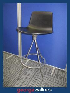 Ufl: PR6291  Black UFL Lottus Swivel Stool - RRP $700