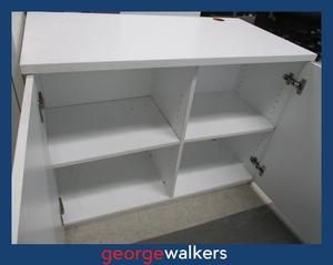 PR6375  White Melteca 2 Door Storage Cupboard