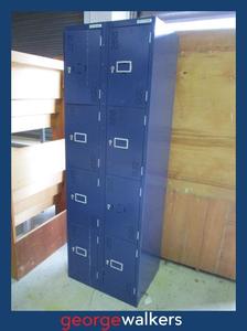 Precision: PR6421  Blue Precision Metal Locker - 8 Compartments