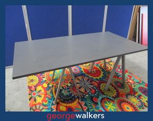 PR6204  Grey Melteca  Trestle Table