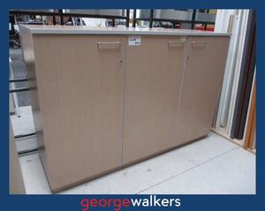 Cupboards 1: PR6488  Whitewashed Beech Melteca  Large 3 Door Storage Cupboard