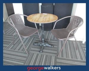 PR6514  Timber  Cafe Table and 2 Cafe Chairs