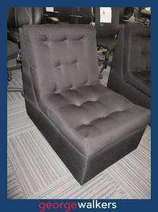 PR6050  Black  Button Back Modular Single Seat