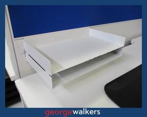 Clearance: PR6281  White  Metal Double Tier Office Paper Tray