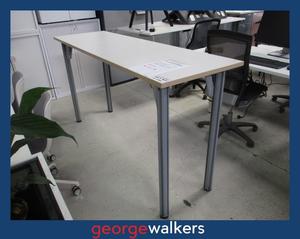 Tables: PR6471  White Melteca  Bar Leaner Height Table
