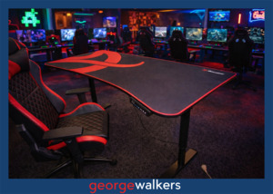 PR6434  Black Red Arozzi Gaming Electric Desk