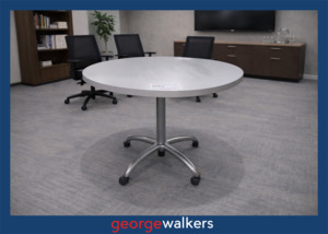 PR6583  Grey  Round Meeting Table 90CM