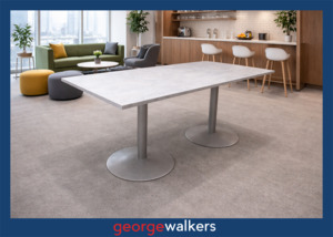 PR6571  Concrete Pattern  Bar Leaner Height Meeting Table