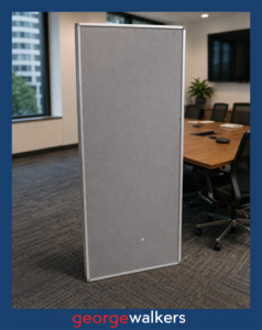 PR6617  Aluminum Frame Grey Hessian  Commercial Grade Pinboard