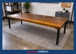 PR6662  Dark Oak  Industrial Style Desk 2.2M