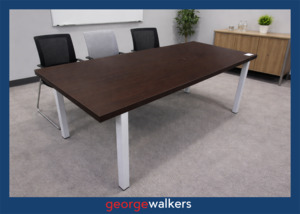 Meeting Room: PR6653  Walnut  Meeting Table 1800mm
