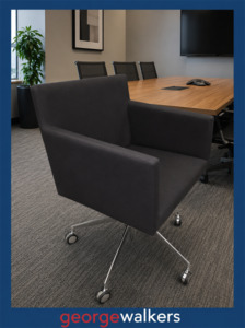 Meeting Room: VL40    Upholstered Meeting Chair on Castors