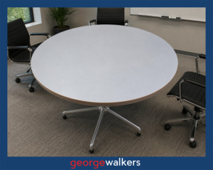 Meeting Room: VL111  Grey  1m Round Meeting Table