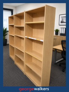 Bookcases: Shelving Unit - Melteca - Commercial Grade - 800w x 300d x 2000h mm - Tawa - PR6790