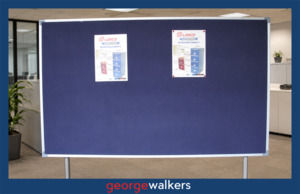 Office Accessories: Noticeboard - Velvet - 1800 x 900mm - Blue - N80250