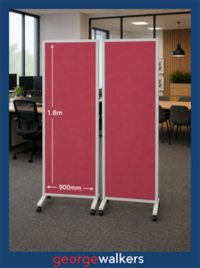 Partitions 1: Partition - Mobile Display - 1800 x 900mm - Red - N80324