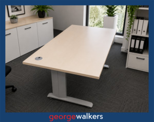 DESK – COMMERCIAL – MAPLE – 1800MM – PR6868