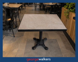 Coffee Tables: CAFE TABLE – STONE TILE TOP – INDUSTRIAL STYLE – PR6930