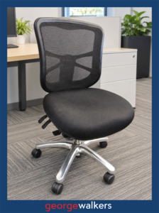 Office chair – Buro Metro – Mesh back – Aluminium base – RRP $800+ – PR6996