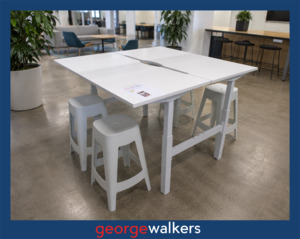 All: POD WORKSTATION – COLLABORATION TABLE – FIXED HEIGHT – WHITE – PR6863