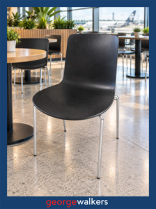 All: Lottus chair - Enea - Stackable - Black/chrome - RRP $600+ - PR7043