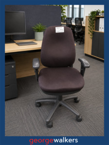 OFFICE CHAIR – KNIGHT LUXE EVO 3 – WITH ADJUSTABLE ARMRESTS – RRP $500+ – PR6902