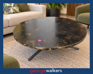 Coffee table – Round – Black/gold foil – 90cm – PR7028