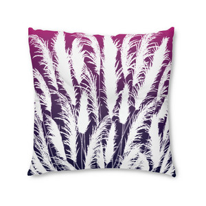 Products: Purple & White Square Floor Pillow S/L Sunset White Pampas Grass Silhouettes Georgie & Lexy