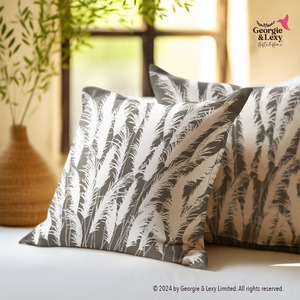 Products: Beige & White Throw Pillows 4 Sizes Coastal Sand Dune White Pampas Silhouettes Georgie & Lexy