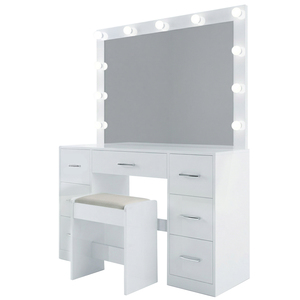 Products: Alex Dressing Table with Free Mirror – Modern Makeup Vanity NZ