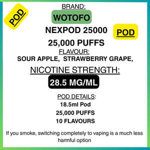 Prefilled Vape Pods: Wotofo Nexpod 25K Replacement Pods – Getavape NZ