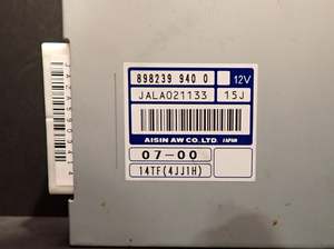 Isuzu Dmax TCM - intermittent P0771 code shift solenoid c stuck off