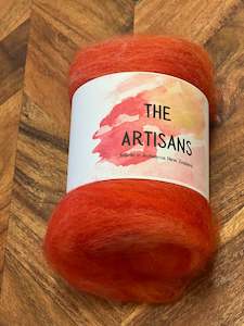 Spinning: Artisan Wool Batts - Claim to Flame