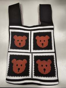 Bags And Pouches: Knitting Wristlet Bag - Bears