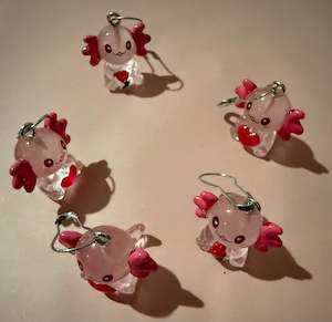 Stitch Markers - Pink Axolotl